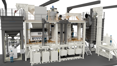 Cleaning line for pulses